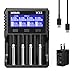 XTAR VX4 Visible Mixer 1.5V/3.6V/3.7V Li-Ion 3.2V LiFePO4 1.2V Ni-MH Batteries Charger and Battery Capacity Tester