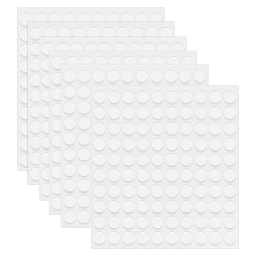 600Pcs Clear Double Sided Sticky Dots Removable Glue Points for Crafts Waterproof No Trace Adhesive Putty for Posters Photos Wall Decor & Balloons Round 6mm Tiny Sticky Tacky for School Office DIY