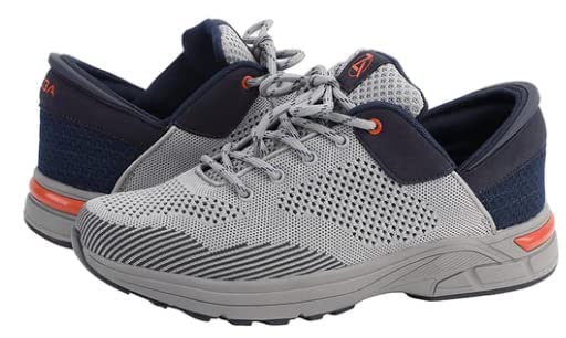 ZEBA Men's Hands Free Slip-On Walking Shoes Steel Navy2