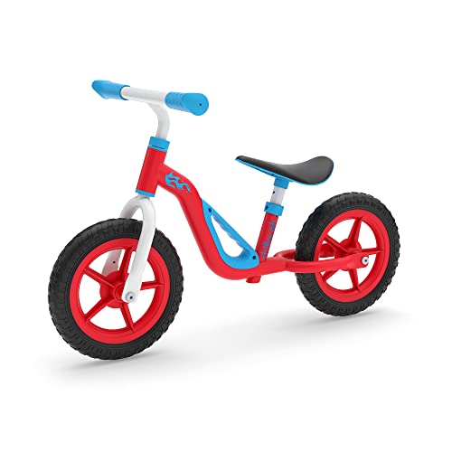 Chillafish Draisienne Charlie : vélo sans pédale Design avec sa poignée pour Le Transporter, pour Enfants de 18 à 48 Mois, pneus 10 Pouces Anti-crevaison, siège et Guidon Ajustable, Red
