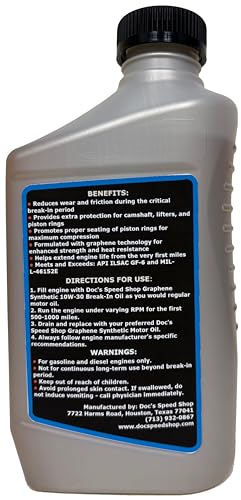 Aceite para motor Doc's Speed Shop 10W-30, 1 cuarto miniatura 2