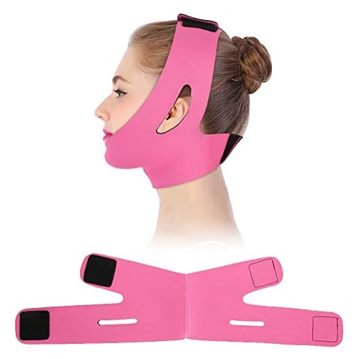 Face Slimming Cheek Mask, V Face Line Belt Andningsbar Chin Lift Anti Wrinkle Sleep Mask Strap (Rose Red)
