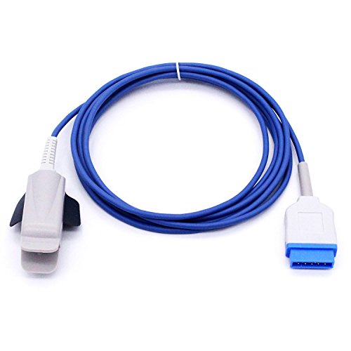 Lontek Spo2 Sensor Adult Finger Clip Spo2 Probe Sensor for GE-marqutte Dash 3000/4000/5000 with Nellcor OxiMax Option Solar 8000/8000M,i9500 with Tram Module 451N5/851N5