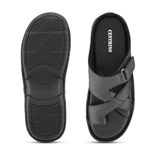 Image of Centrino Sandal for Men | Grip Insole for Stability | slippers for /sliders for men | mens sandals casual | sandals /slides for men |Modern Look with Straps | Comfortable Footwear (9264)