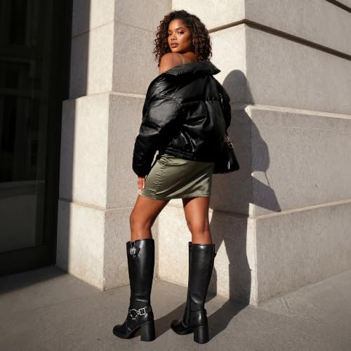 DREAM PAIRS Women's Platform Chunky Knee High Boots,Black,9 - image 3