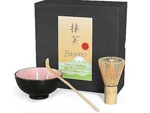 Aricola Matcha-Set 3-teilig Rosa mit Geschenkbox