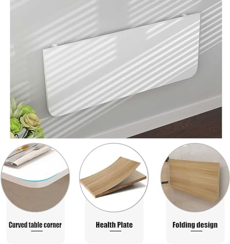 Scrivania Pieghevole da Parete salvaspazio per Laptop, Ideale per Piccole stanze, camere da Letto, uffici e balconi, Design Elegante e Funzionale.