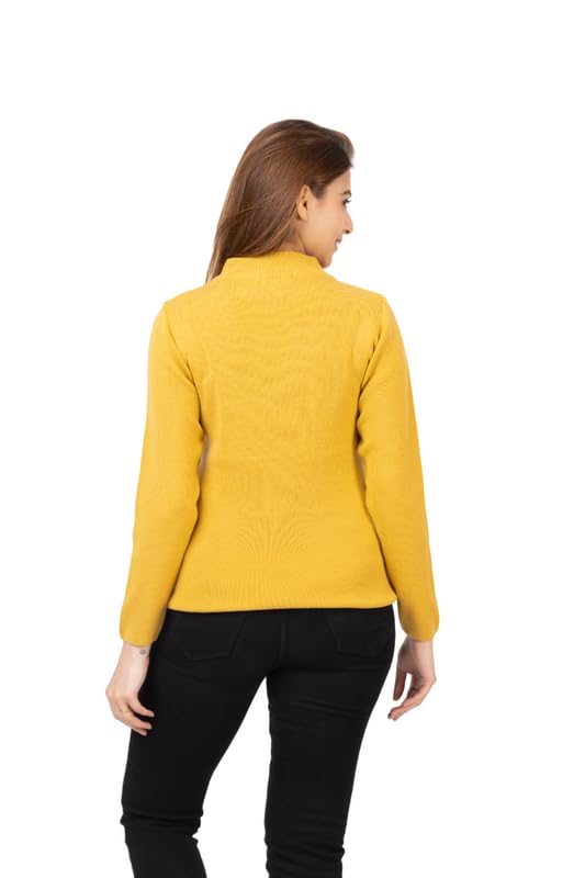 Image of TWENTY ME Winter Wear Casual Solid Acrylic Soft & Warm High Neck Skivvy for Women's