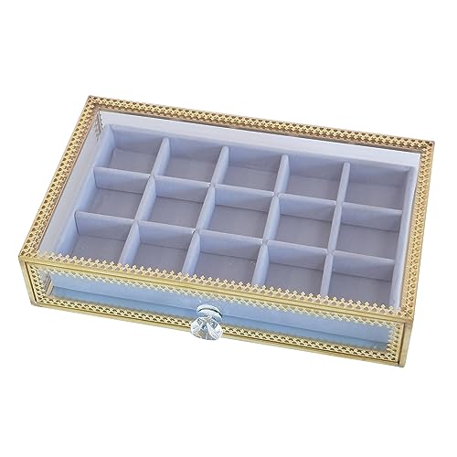 Boîte de bijoux en verre chic et transparent pour mariage élégant
