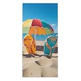 RLDOBOFE Microfiber Facial Cloths for Travel, Fast Drying Washcloth for Woman, Super Soft Colorful Flip Flops Beach Ball Hand Towel for Man, Bathroom Essential, Gym, Camp, Pool, Spa Daily Use