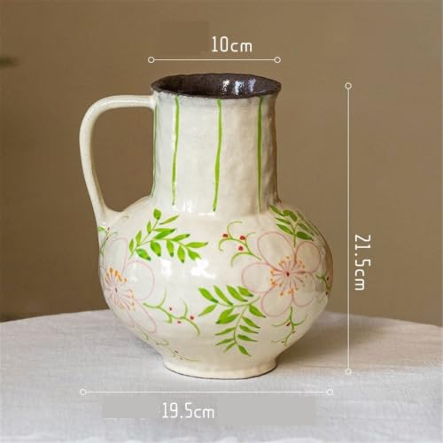 Vase à fleurs peint la main en céramique pour table basse - 3