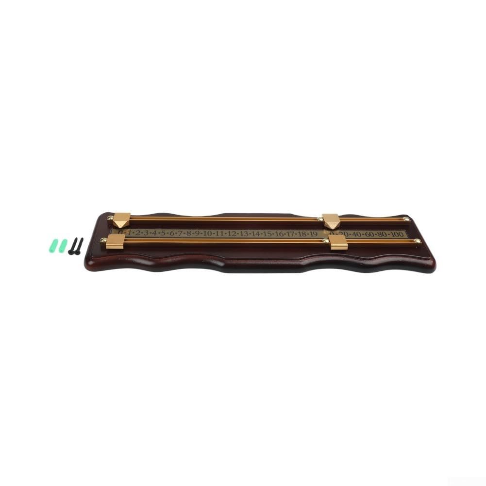 Marcador de Billar Doble Vía MDF 43cm Deslizante(Dark Red)