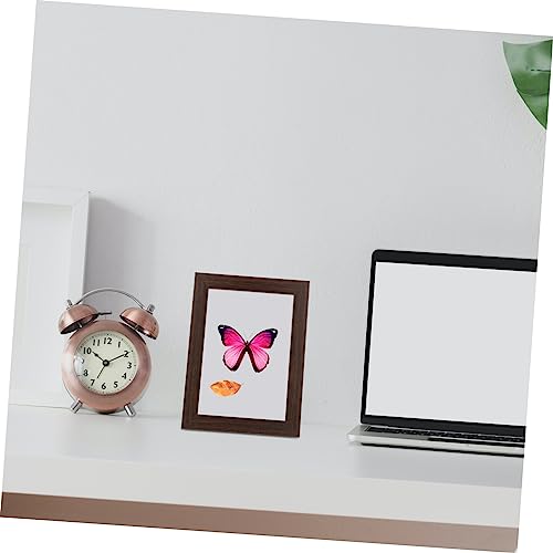 OUNONA Caixa porta-retratos decoração de casa porta-amostras de plantas rack de exibição de cartão l