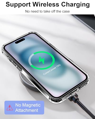 Image of HOOMIL Case for iPhone 15 Plus, Anti-Yellowing, Crystal Clear