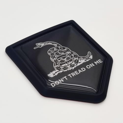 Don't Tread On Me Decals 3-Pack - Gadsden Flag Snake & Live Free Or Die Stickers, White, 3.5" Size