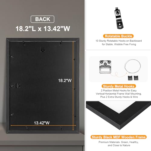 Image of HOUSE DAY 3 Pack 12x16 Poster Frame Wood and HD Plexiglass Black for Wall