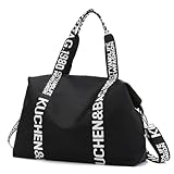 NIERBO Bolso de Nailon para Mujer, Bolso de Mano de Gran Capacidad con Asas de Punto y Correas de Hombro Ajustables,...