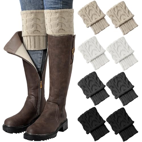 Image of Clothirily Boot Socks for Women, Knitted Leg Warmers for Winter Boots