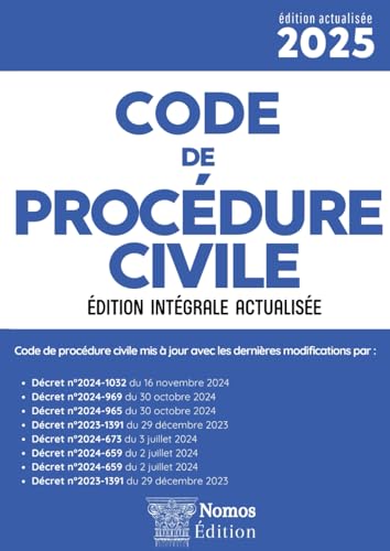 Code de Procédure Civile 2025 - Édition intégrale actualisée