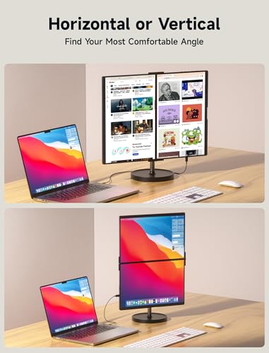 Image of JSAUX Upgrade Snap Magnetic Stand FlipGo 16 inch & 13.5 inch & 15.6 inch Lite Portable Monitor Dual Screen