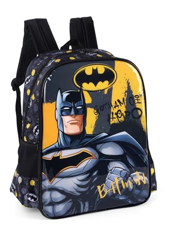 Luxcel, Mochila Infantil Escolar Masculina de Costas Batman Original Cor:Preto