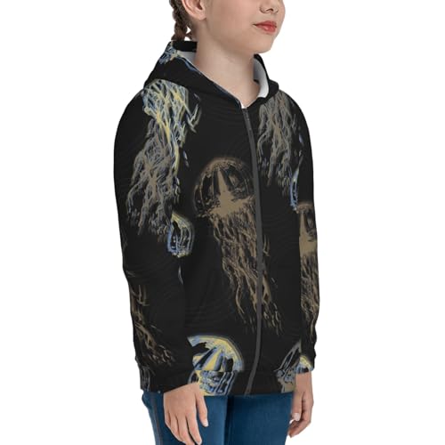 Jellyfish Kids Pullover Hoodies Boys Zip Up Sweatshirts Girls Athletic Clothes with Pocket4