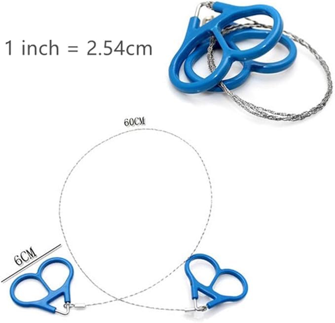 Image of Pocket Chainsaw Manual Hand Saw (8 Inch, 1 Piece, Steel), Portable Chain Saw with Dual Finger Handles for Fast Cutting Wood, Rope, Wire & Pipes, Camping Survival Tool, Lightweight Outdoor Gear