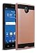 ZTE ZMAX 2 Case, Kaesar [Slim Fit] [Shock Absorption] [Impact Resistant] [Heavy Duty] Brushed Metal Texture Hybrid Dual Layer Slim Protector Case Cover for ZTE ZMAX 2 - Rose Gold
