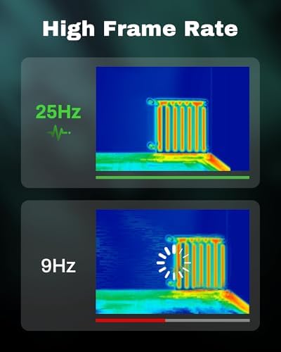 Bild 6 - Wärmebildkamera 240x240 TISR IR-Auflösung, 24-Stunden Akkulaufzeit Handheld Wärmebildkameras, 25Hz Bildwiederholrate, -20℃ bis 450℃, H128 Kompakte Thermal Camera mit Temperaturalarm, IP65