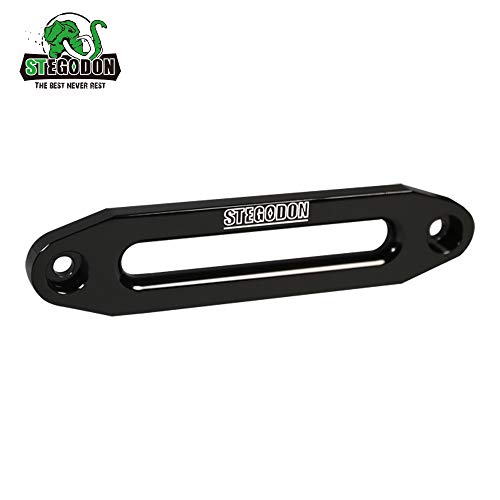 Stegodon 10" Aluminium Winch Hawse Fairlead Black Finish Cast Iron For Synthetic Rope Winch 8000-13000Lbs Winch(All Black) #TOP1