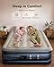 iDOO Queen Air Mattress with Built in Pump, 18 Raised Comfort Inflatable Blow up Mattress, Upgraded Four Chamber Portable Air Bed for Camping, Guests and Home, Colchon Inflable, 650 lbs Max