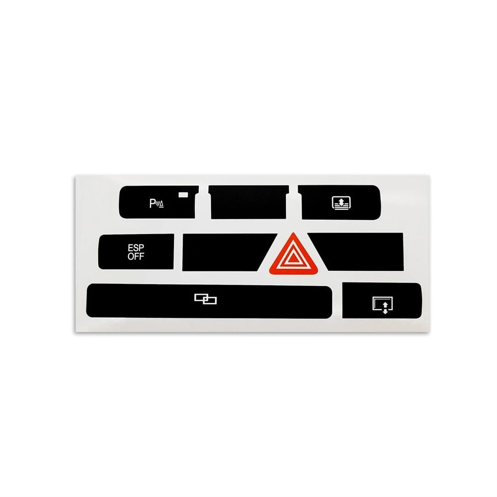 Autocollants de réparation pour boutons Audi A8 D3 kit de rénovation pour tableau de bord - 7