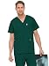 Landau 7489 Men's 5-Pocket Scrub Top Hunter Green Large