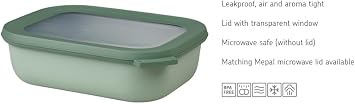 Mepal Multi Bowl Cirqula 3-Piece Set Food Storage Container with Lid - Suitable as Airtight Storage Box for Fridge & Freezer, Microwave Container & Servable Dish - 500, 1000, 2000ml - Assorted