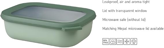 Mepal Multi Bowl Cirqula 3-Piece Set Food Storage Container with Lid - Suitable as Airtight Storage Box for Fridge & Freezer, Microwave Container & Servable Dish - 500, 1000, 2000ml - Assorted