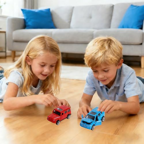 Set de 6 coches de juguete metálicos a escala 1:60 miniatura 2