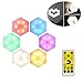 Produktbild WWJJLL DIY Splicing LED-Leuchten, RGB Hexagonal-Nachtlichter, Modular-Touch-Sensing Kreative dekorative Leuchten, batteriebetriebener Schrank Wandleuchten 6PCS