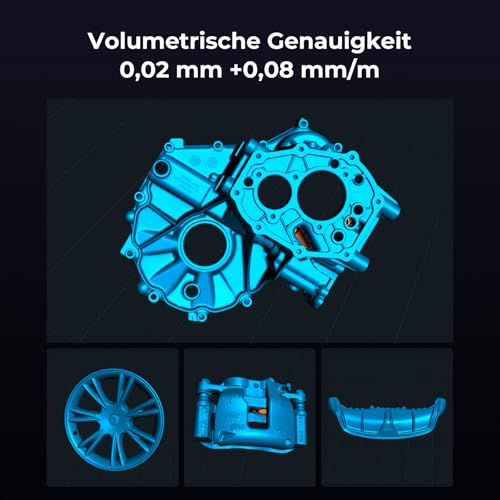 Creality Raptor Pro 3D Scanner, Bester Partner für Auto Custom, 22 Kreuz +7 parallele blaue Laserlinien, volumetrische Genauigkeit: 0,02 mm + 0,08 mm/m, Objekte zwischen 5-4000 mm