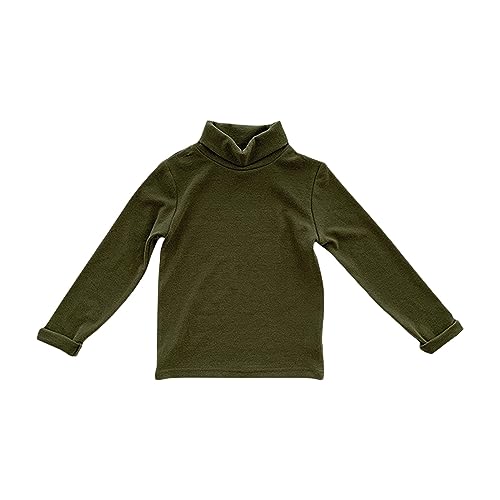 Toddler Turtleneck Baby Boy Girl Solid Color Shirt Mock Neck Shirt Turtleneck Blouse Fall Winter Clothes