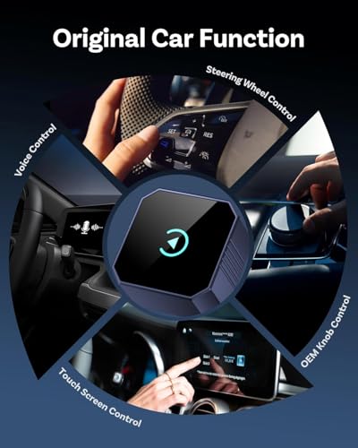 Image of 2026 Wireless CarPlay Adapter for iPhone ＆ Android Auto Mini Wired to Wireless Apple Car Play Adapter Plug & Play Compatible for iPhone iOS 10+ Android 11+ with After 2016 Cars