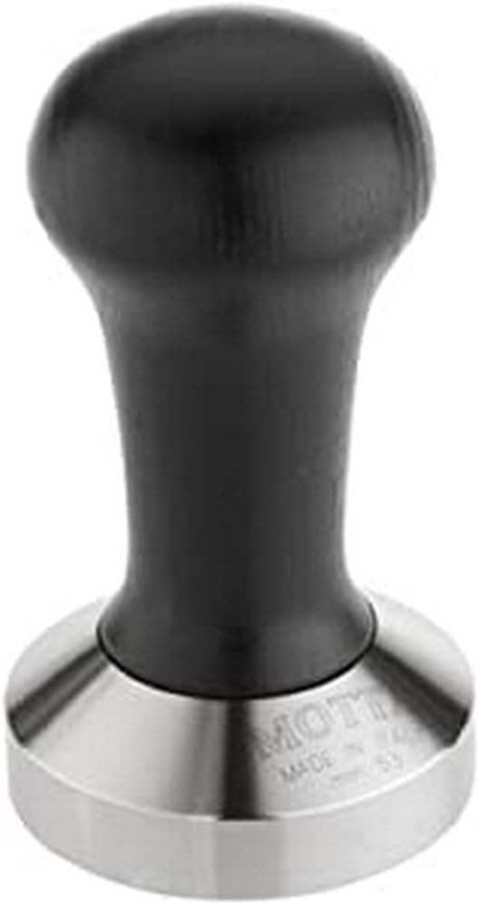 Motta Professional 53 mm Flat Base Coffee/Espresso Tamper, Black Handle