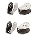 Aexit Half Round Fall Protection Shaped Clip Clamp Holder Silver Tone 4pcs for 8mm Safety Clips Thick Glass