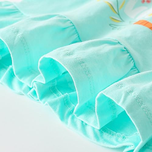 Image of Toddler Girls Bunny T-Shirt Cotton Baby Short Sleeve Easter Outfits Rabbit Shirts Soft Summer Casual Tee Tops