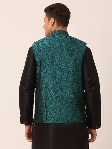 Maple Clothing Men's Nehru Jacket Brocade Indian Traditional Waistcoat Wedding Guest Outfit Vest3