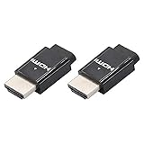 Wireless DisplayPort HDMI/DVI/VGA Pug 4K Display Emulator 60Hz (Fit-Headless 4K) for Remote Desktop Access (HDMI 2-Pack)