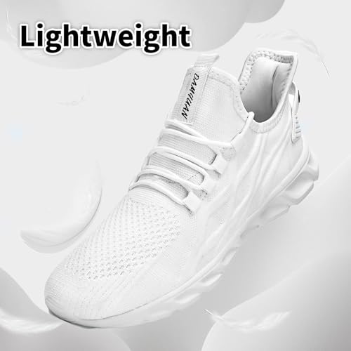 Image of Men Running Tennis Shoes Gym Fashion Sneakers Walking Workout Shoes Athletic Slip on Breathable Mesh Comfortable Lightweight Casual Sport Shoe