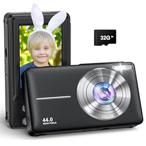 Digital Camera, 1080P Kids Camera with 16X Zoom, Point and Shoot Digital Camera Gifts for Teens Boys Girls
