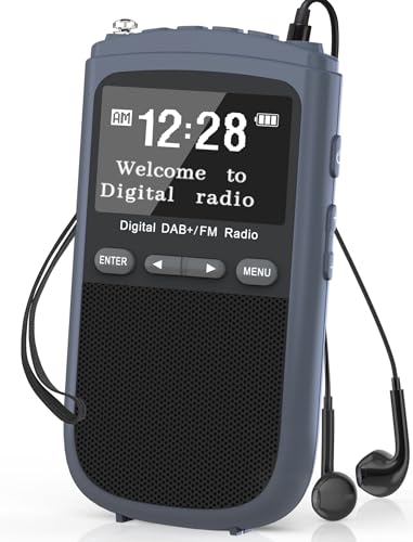 Portable DAB Radio, Mini DAB/DAB+ and FM Radio, Rechargeable Battery, Earphone Included, Small Digital Pocket Radio with LCD Display, Sleep Timer, Dual Alarm, Key Lock, Wire Antenna Portable DAB Radio, Mini DAB/DAB+ and FM Radio, Rechargeable Battery, Earphone Included, Small Digital Pocket Radio with LCD Display, Sleep Timer, Dual Alarm, Key Lock, Wire Antenna