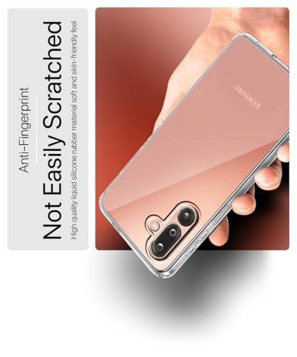 Image of WOW IMAGINE Transparent Back Cover Case for Samsung Galaxy M36 5G | Samsung Galaxy F36 5G | Raised Bumps for Full Device & Camera Protection Shockproof TPU Silicone Mobile Case - Transparent
