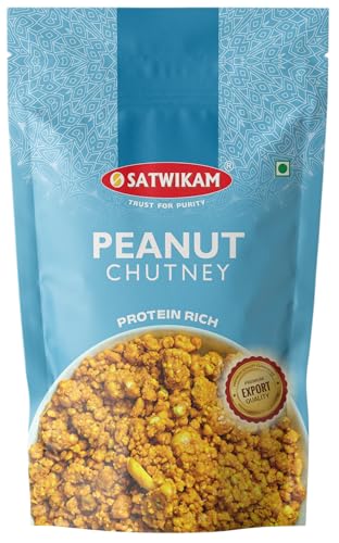 SATWIKAM Peanut Chutney (No Onion No Garlic, Chemical Free, Shelf Life=10Months, 200Gms)